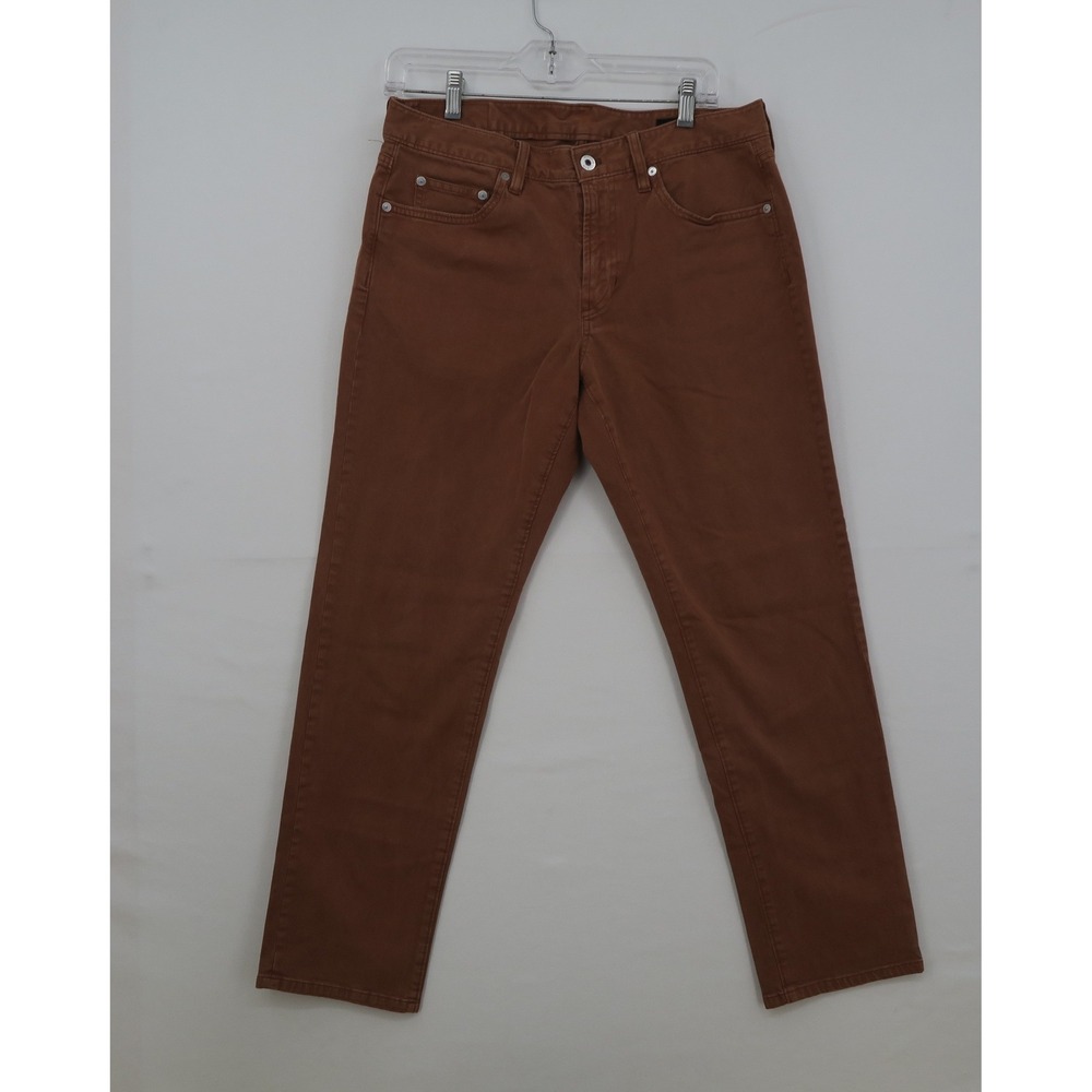 Bonobos Mens Slim Fit 5-Pocket Pants Brown 31x30 Cotton Blend Chino Trousers